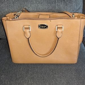 Brown Michael Kors crossbody tote